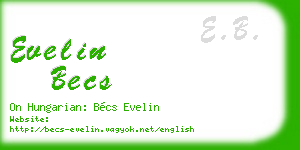 evelin becs business card